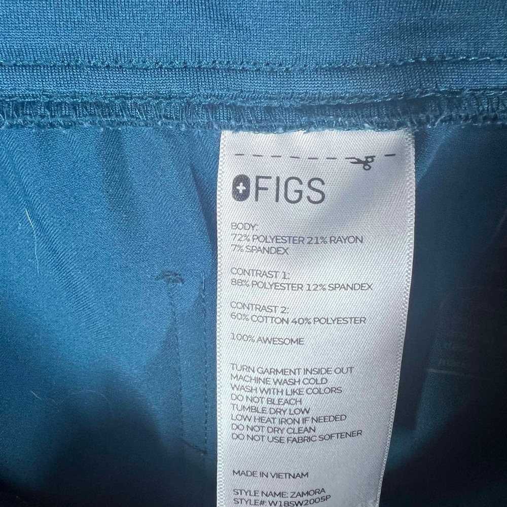 Figs Blue Jogger Sweatpants with Tapered Legs - Picture 5 of 7